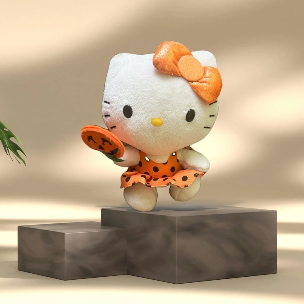 Hello Kitty Halloween Plush doll with Orange Dress
